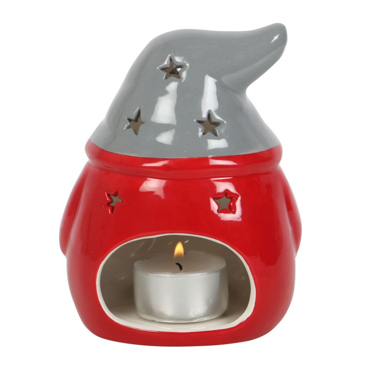 Red and Grey Gonk Tea Light Holder