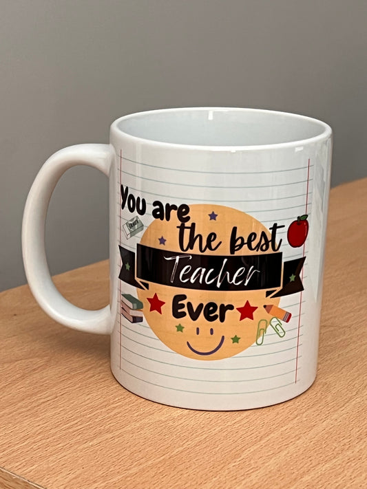 You are the best teacher ever mug and coaster