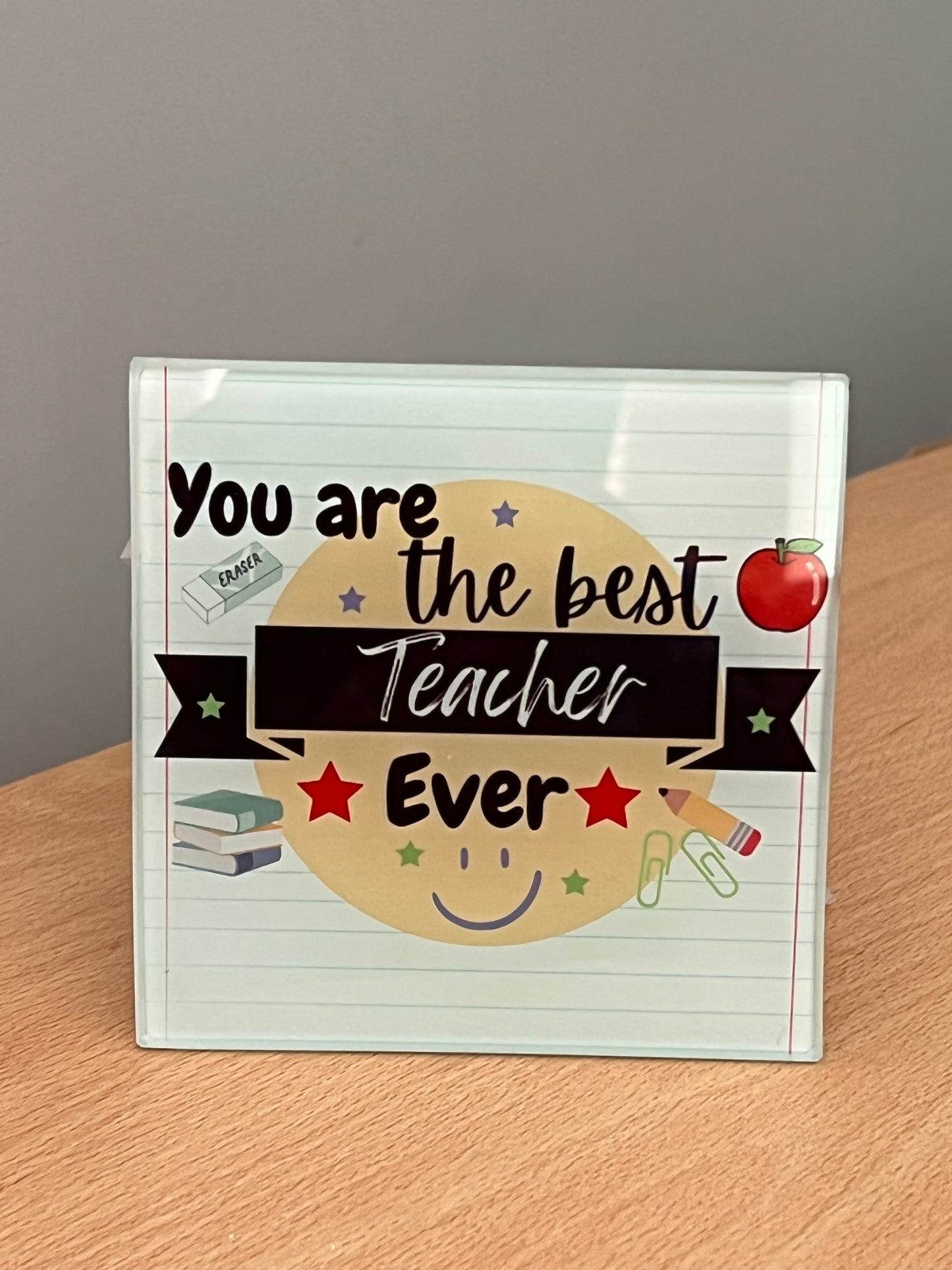 You are the best teacher ever mug and coaster