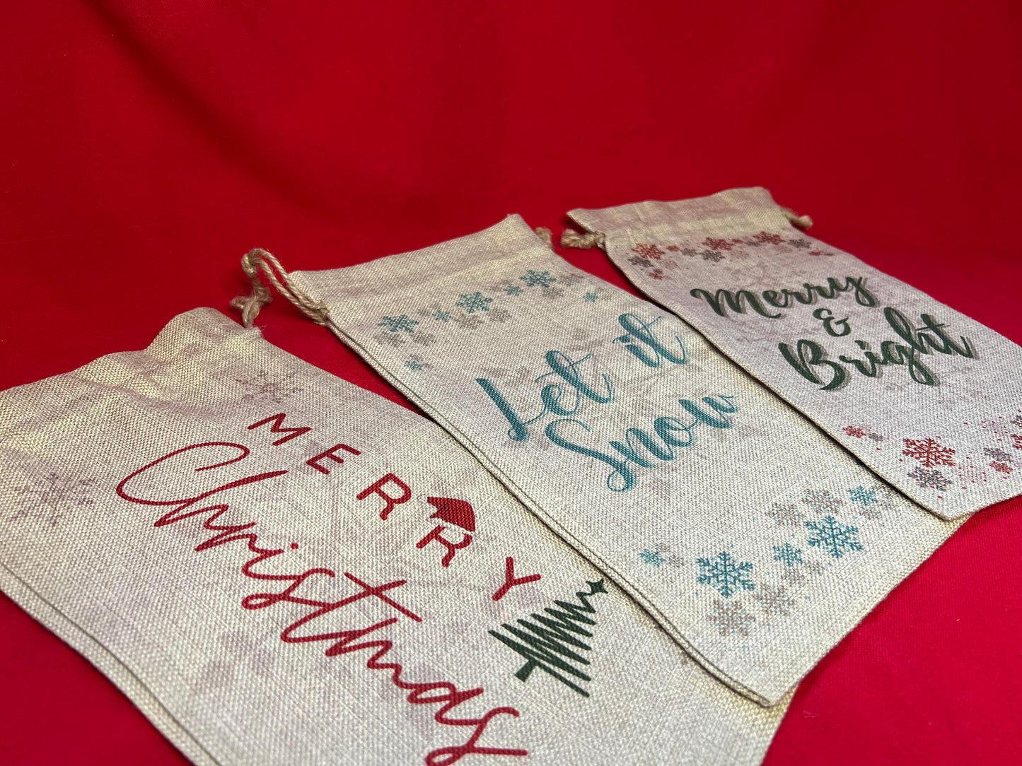 Christmas Bottle Bags