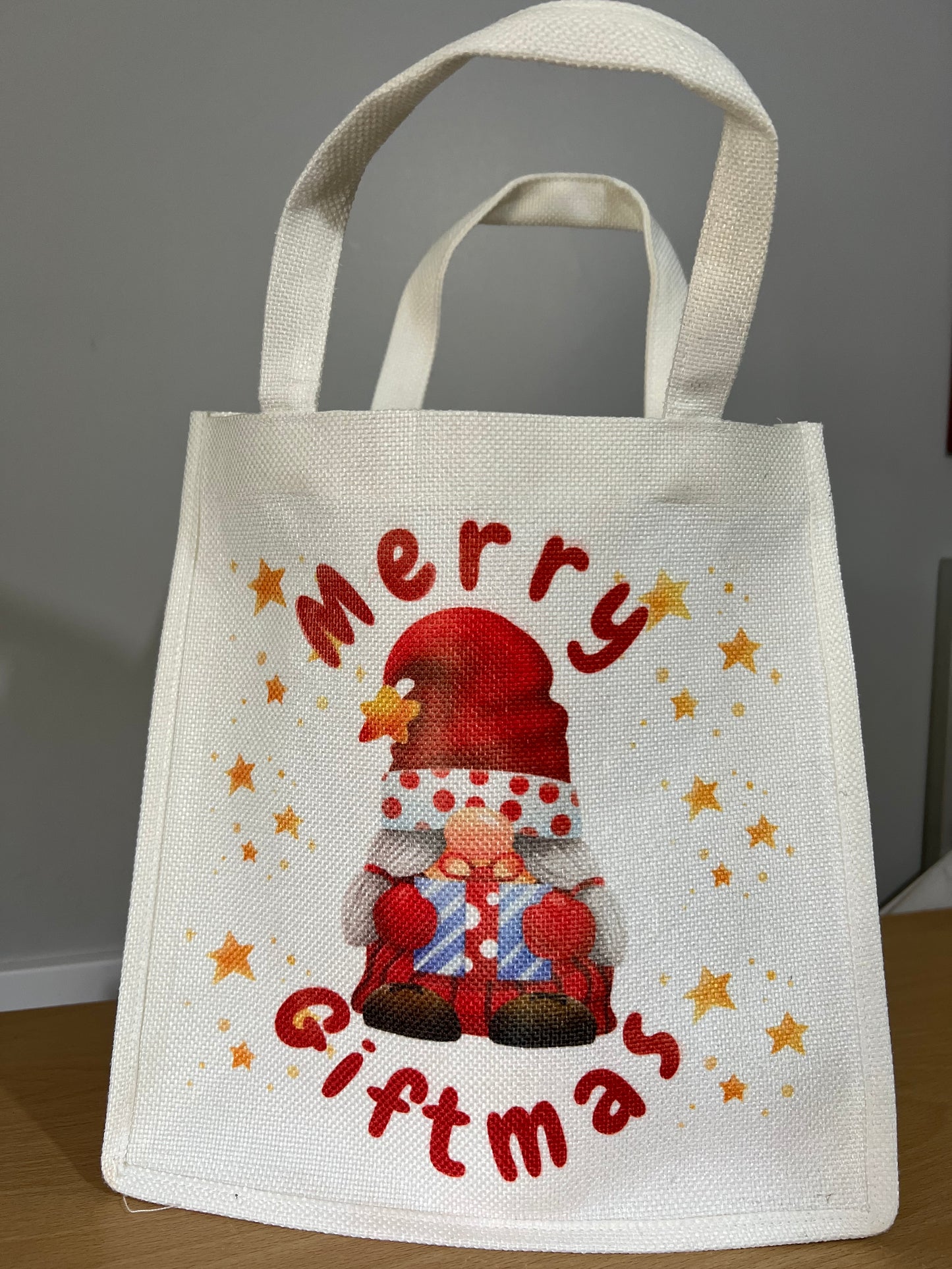 Linen Christmas Gift Bags