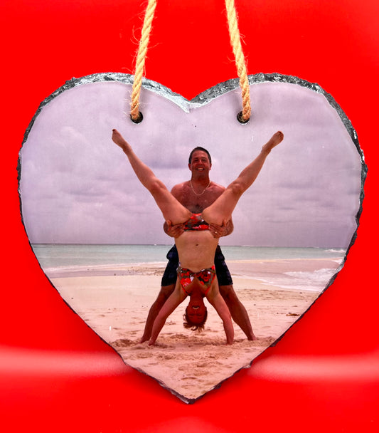 Heart Shaped Hanging Photo Slates