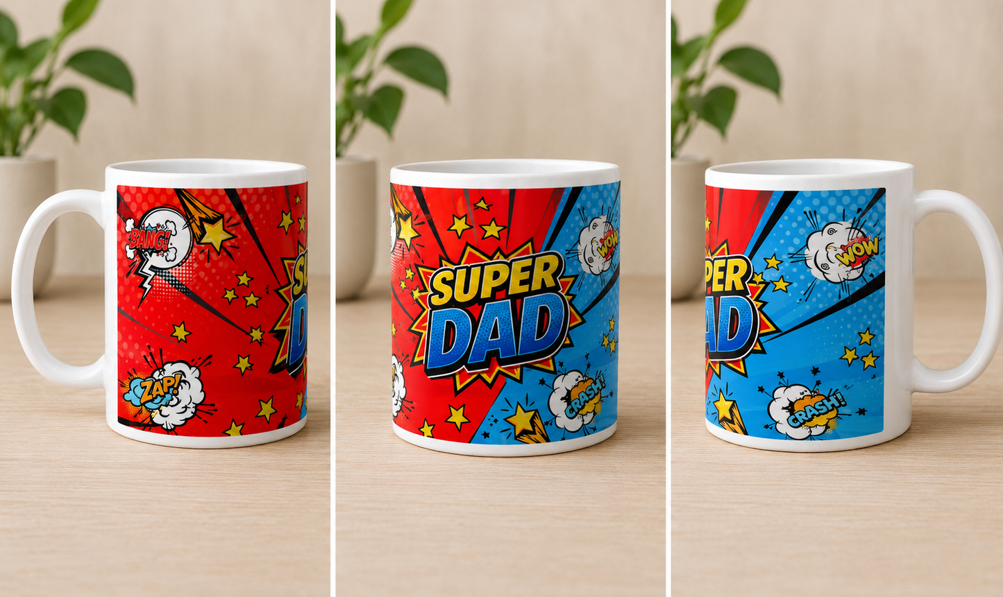 Super Dad Comic Style Mug