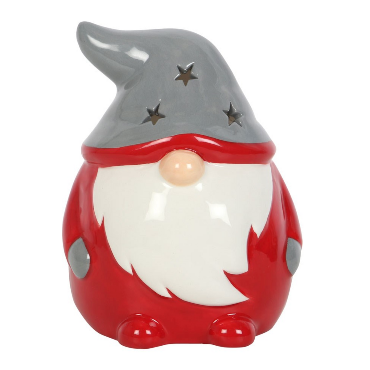 Red and Grey Gonk Tea Light Holder