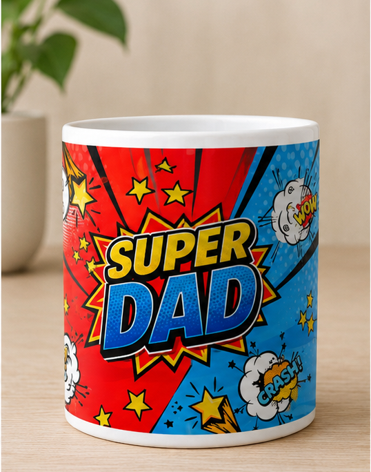 Super Dad Comic Style Mug