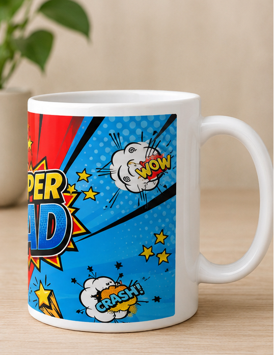 Super Dad Comic Style Mug