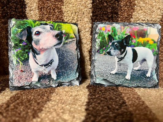 9cm x 9xm Photo Slate coaster