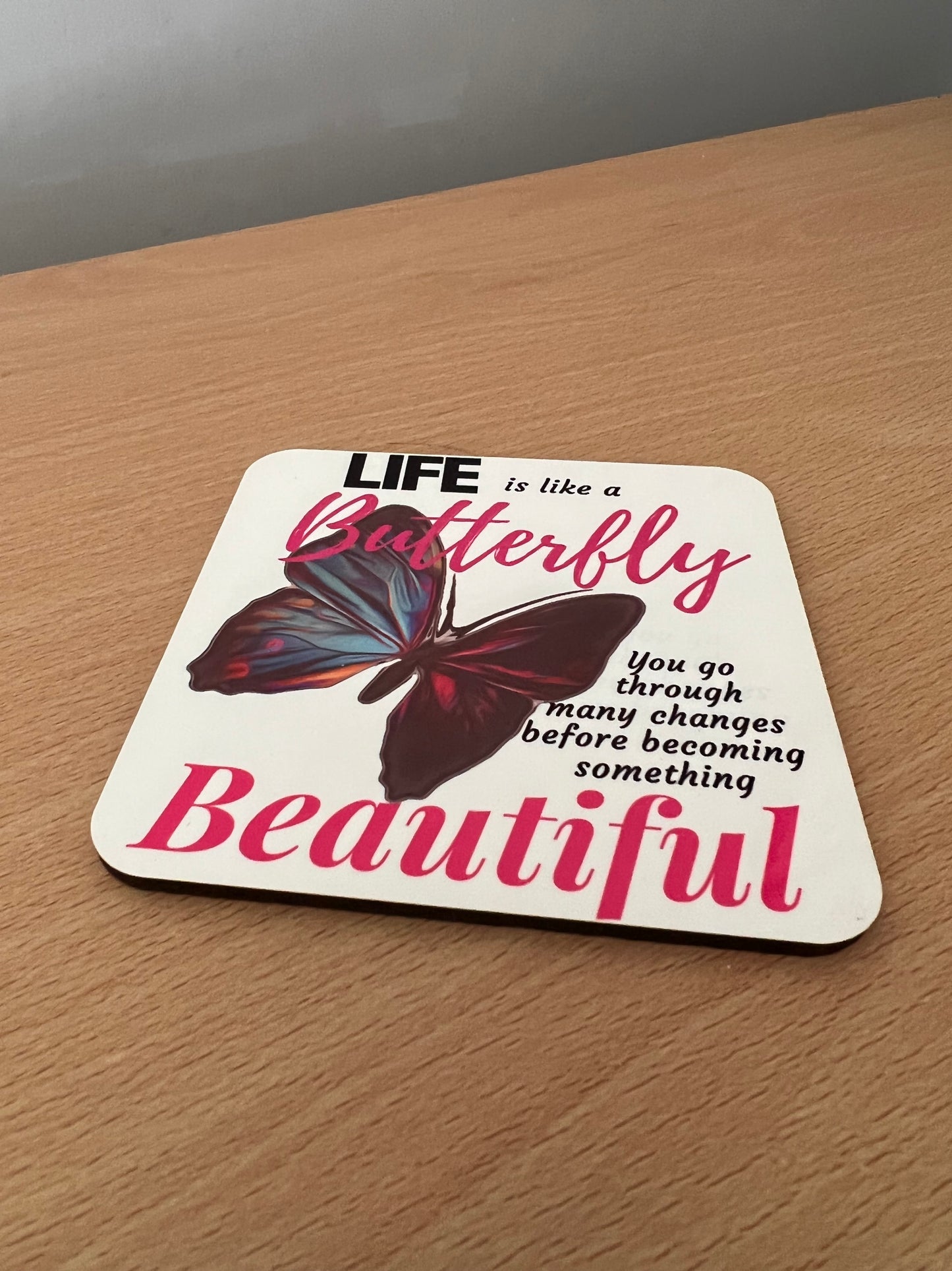 Butterfly cork coaster