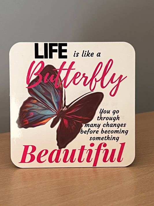 Butterfly cork coaster