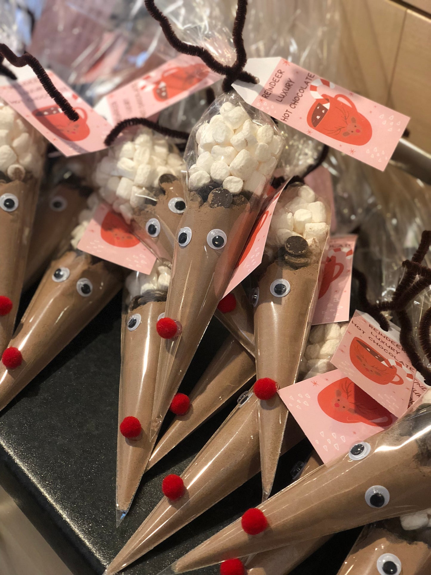 Christmas Reindeer Hot Chocolate cone